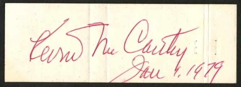 Kevin McCarthy d2010 signed autograph Matchbook Cover Actor PSA Stickered