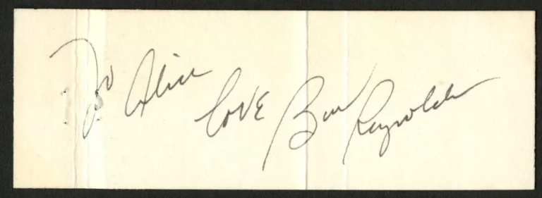 Burt Reynolds d2018 signed autograph Matchbook Cover Actor PSA Stickered