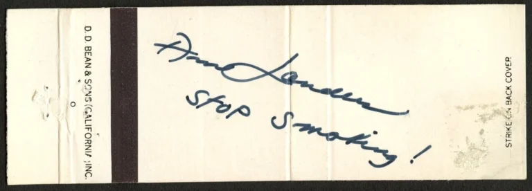 Ann Landers signed autograph Matchbook Cover Media Celebrity PSA Stickered