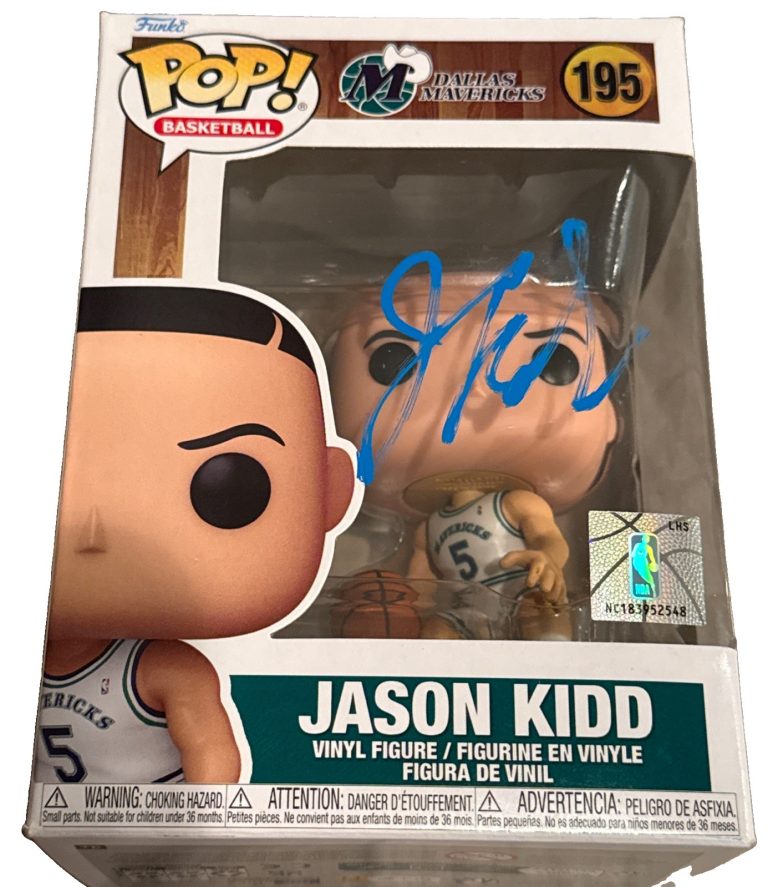 JASON KIDD signed (DALLAS MAVERICKS) Basketball Funko Pop #195 BECKETT BW54421