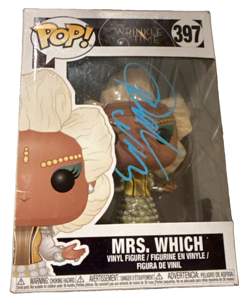 OPRAH WINFREY signed (WRINKLE IN TIME) Mrs Which Funko Pop #397 BECKETT BY085880