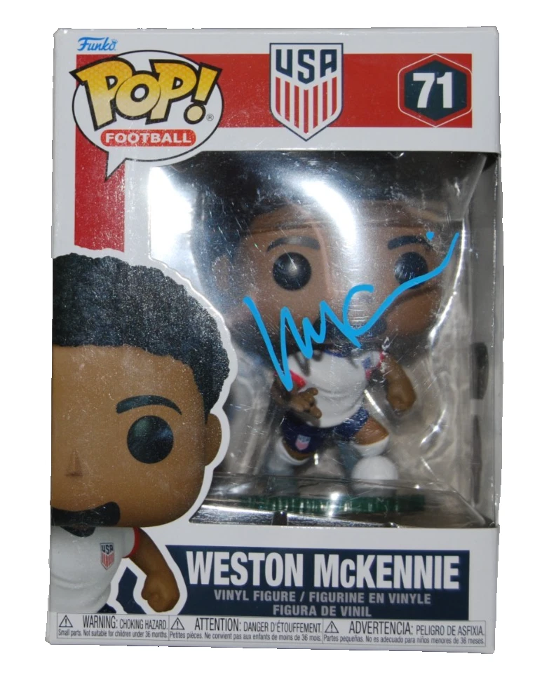 WESTON MCKENNIE signed (TEAM USA) Soccer Funko Pop #71 BECKETT BY085881