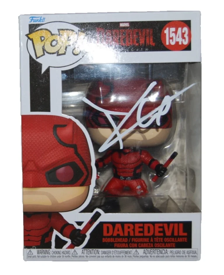CHARLIE COX signed (DAREDEVIL) Born Again Funko Pop #1543 BECKETT BY085868