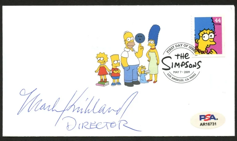 Mark Kirkland signed autograph FDC SIMPSONS Animation Director PSA Stickered