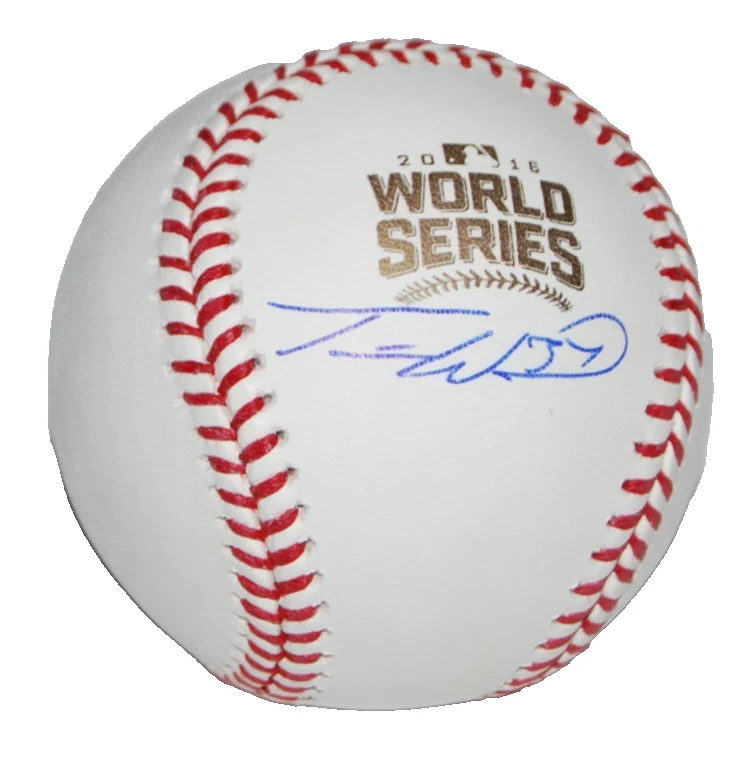 TRAVIS WOOD signed (CHICAGO CUBS 2016 World Series OML baseball BECKETT BY085914