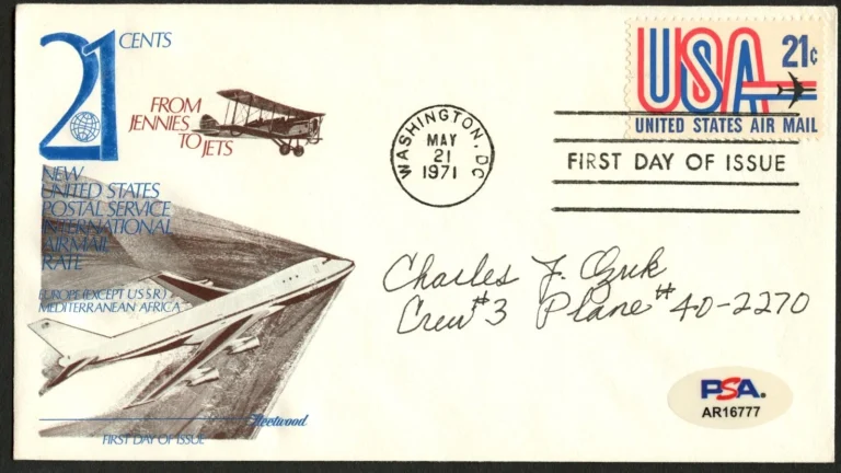 Charles Ozuk signed autograph FDC Doolittle Raider WWII PSA Stickered