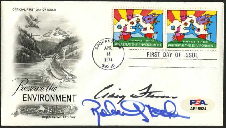 Craig Stevens & Robert Stack FDC Actors What About Linda? PSA Stickered