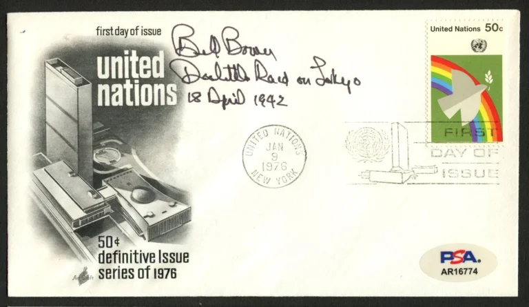 Bill Bower d2011 signed autograph FDC Doolittle Raider WWII PSA Stickered