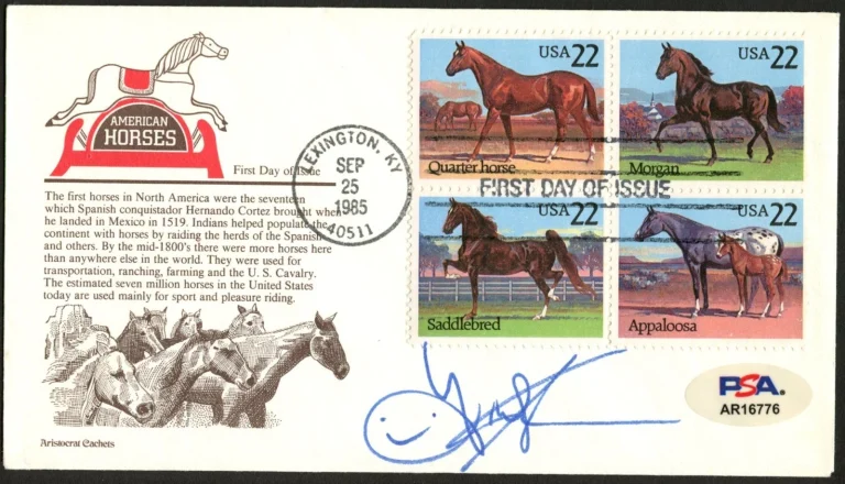 Julie Krone signed autograph FDC American Jockey PSA Stickered