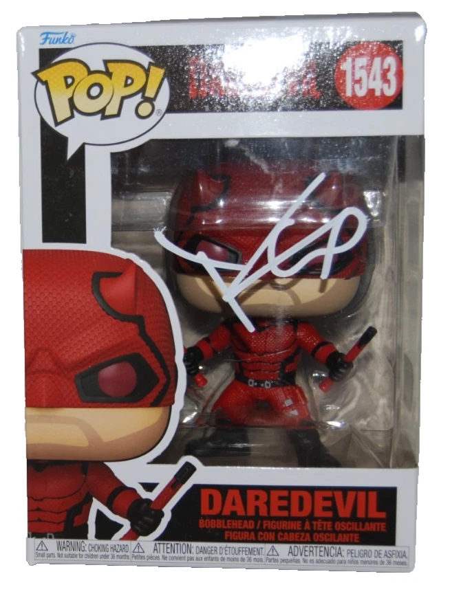 CHARLIE COX signed (DAREDEVIL) Born Again Funko Pop #1543 BECKETT BY085872