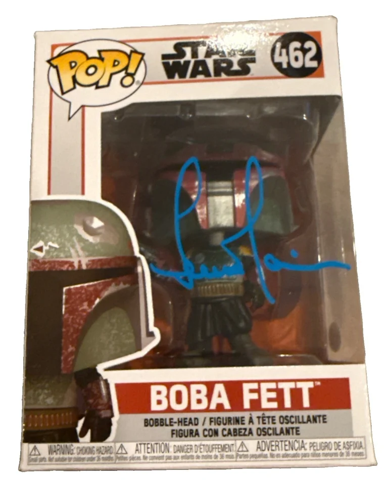 TEMUERA MORRISON signed (BOBA FETT) Mandalorian Funko Pop #462 JSA CK92745