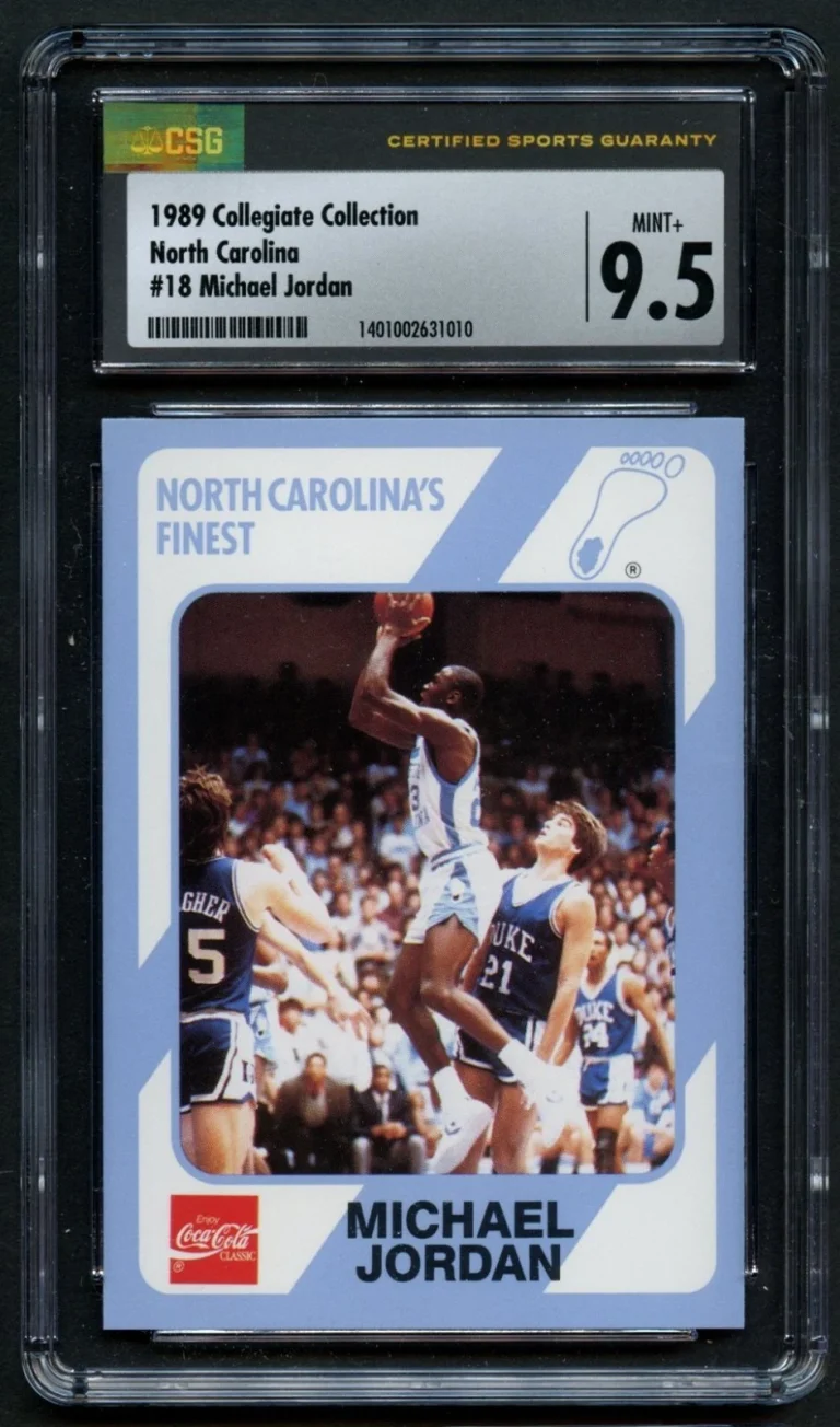 Michael Jordan #18 Collegiate Collection 1989 North Carolina Basketball CSG 9.5