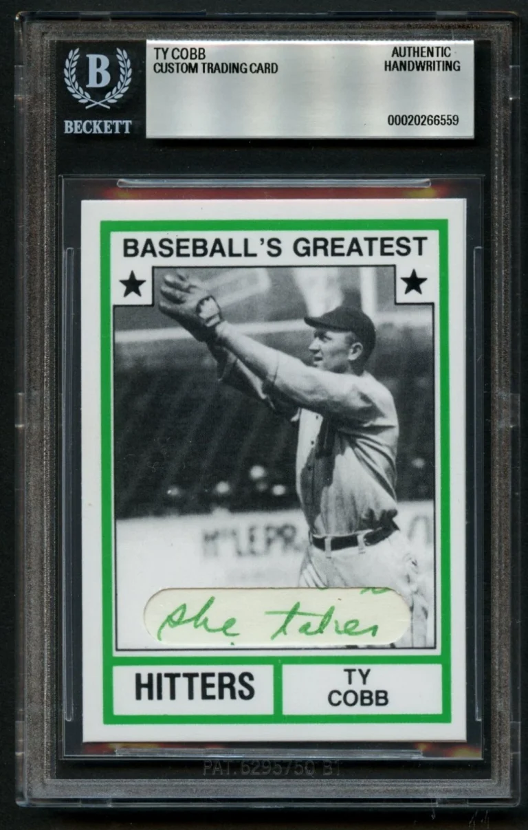 Ty Cobb HANDWRITTEN WORDS 
