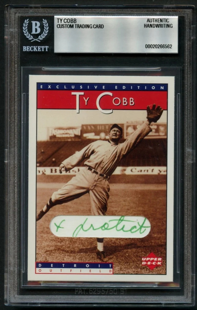 Ty Cobb HANDWRITTEN WORDS 