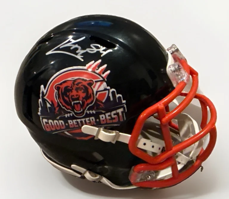 COLSTON LOVELAND signed (CHICAGO BEARS) Good Better Best Mini helmet JSA CR86553