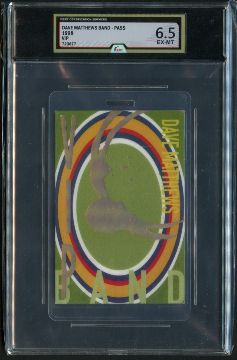 Dave Matthews Band Backstage Pass 1998 VIP Grade 6.5 iCERT