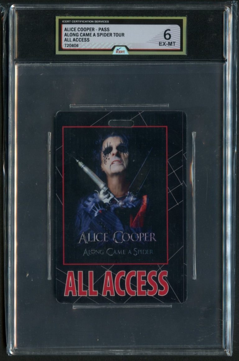 Alice Cooper Along Came A Spider Tour All Access Backstage Pass Grade 6 iCERT