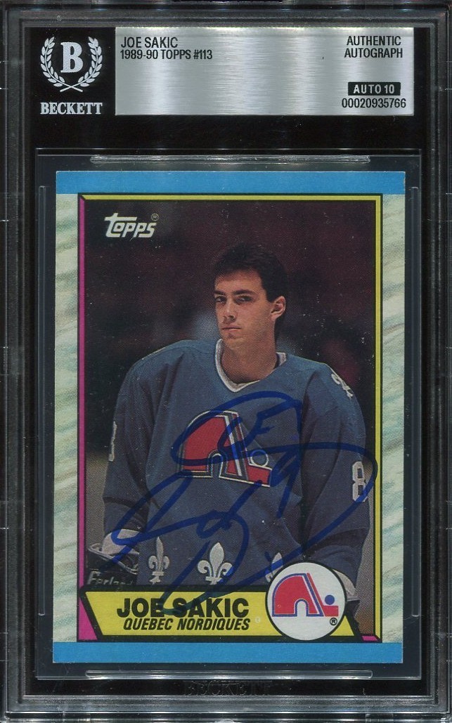 HOF JOE SAKIC signed autographed 1989 TOPPS ROOKIE CARD RC BECKETT 10 (BAS)
