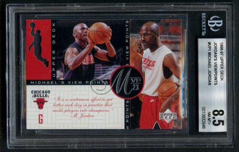 1996-97 Upper Deck Michael Jordan Jordan's Viewpoints #VP1 Trading Card BAS 8.5