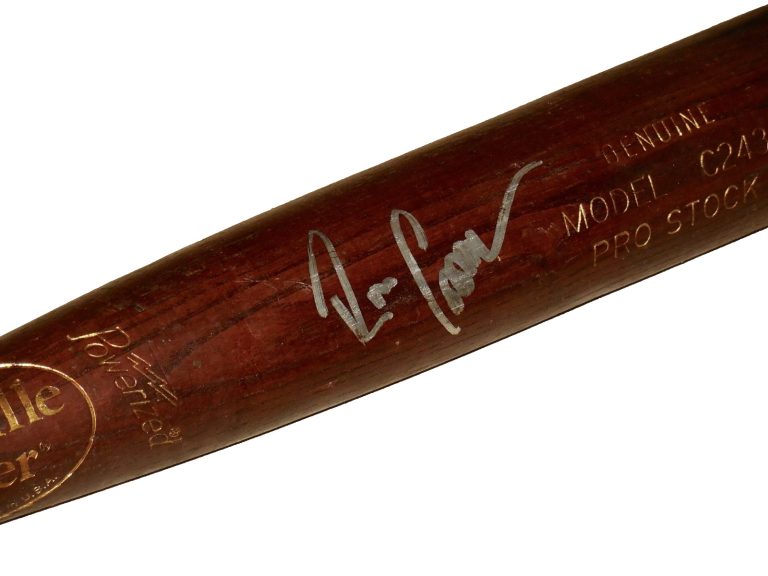 RON COOMER AUTOGRAPHED BAT (MINNESOTA TWINS) - Spring Training Used Bat!