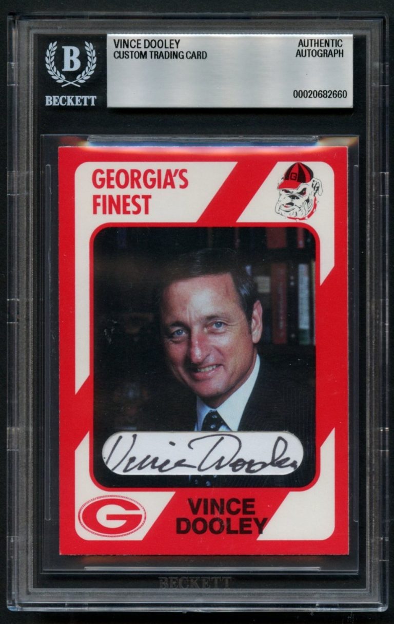 Vince Dooley signed autograph Custom Cut Football Coach University Georgia BAS