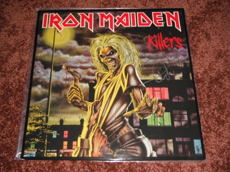 IRON MAIDEN STEVE HARRIS SIGNED VINYL ALBUM KILLERS