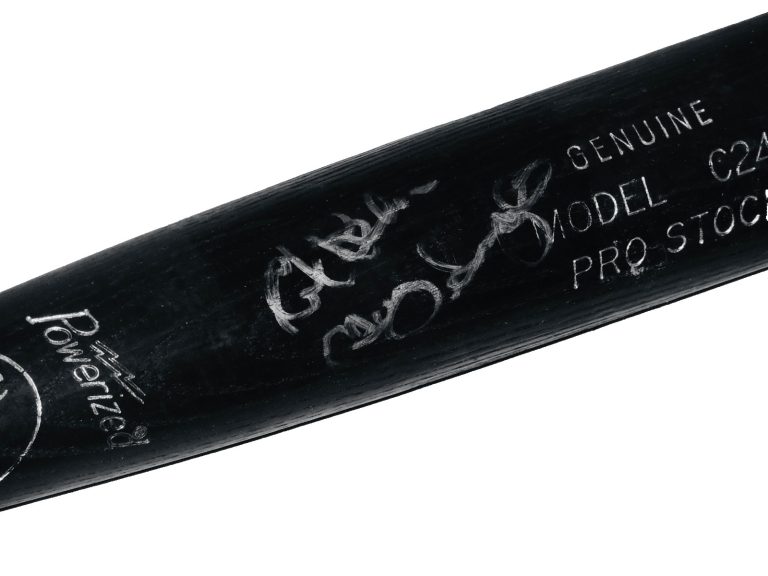 MANNY SANGUILLEN AUTOGRAPHED BAT (PITTSBURGH PIRATES) - Spring Training Used Bat