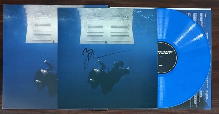 BILLIE EILISH HIT ME HARD & SOFT BLUE VINYL & SIGNED ALBUM CARD BECKETT BAS COA