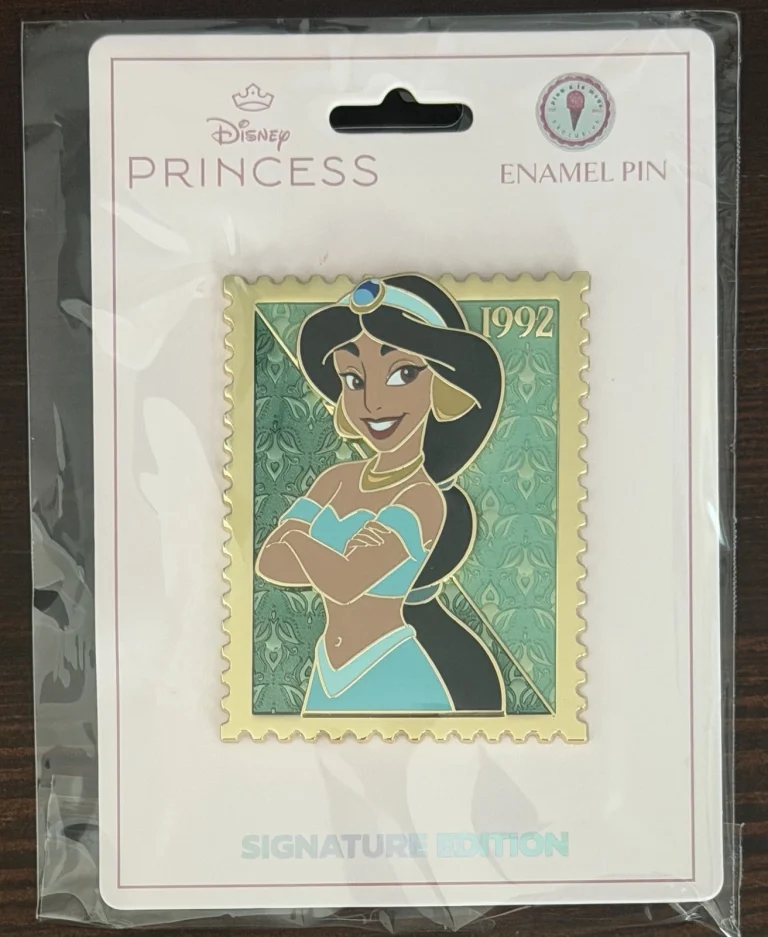 Disney Jasmine Princess Royal Stamp Pin | Pink à la Mode | Signature Edition NEW