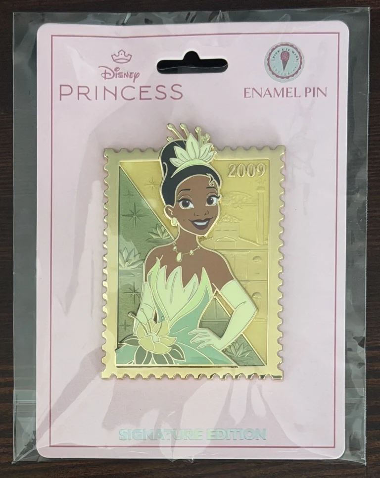 Disney Tiana Princess Royal Stamp Pin | Pink à la Mode | Signature Edition NEW
