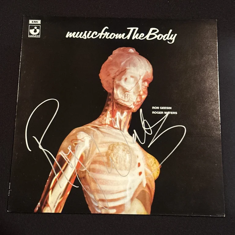 ROGER WATERS Signed Music from the Body LP ALBUM COVER Beckett (BAS) LOA