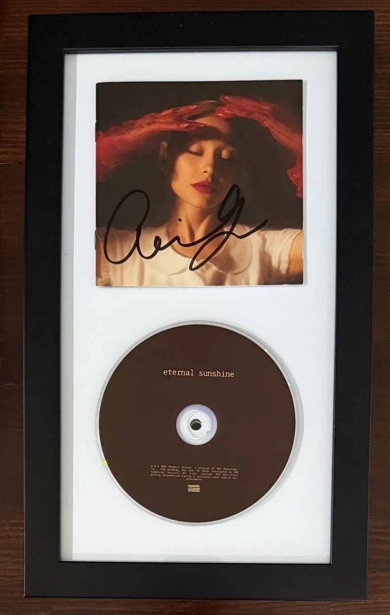 FRAMED Ariana Grande SIGNED Eternal Sunshine CD Book PSA DNA COA ENTIRE AUTO