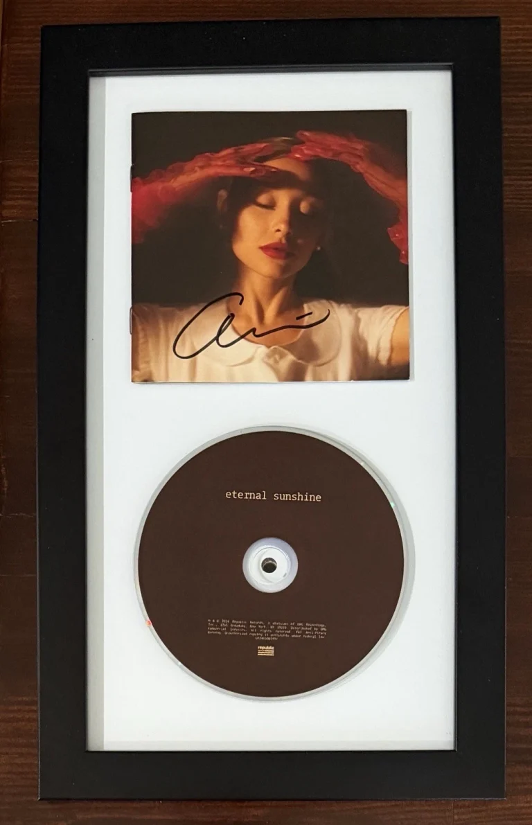 FRAMED Ariana Grande Eternal Sunshine CD & SIGNED CD Booklet PSA DNA COA AUTO