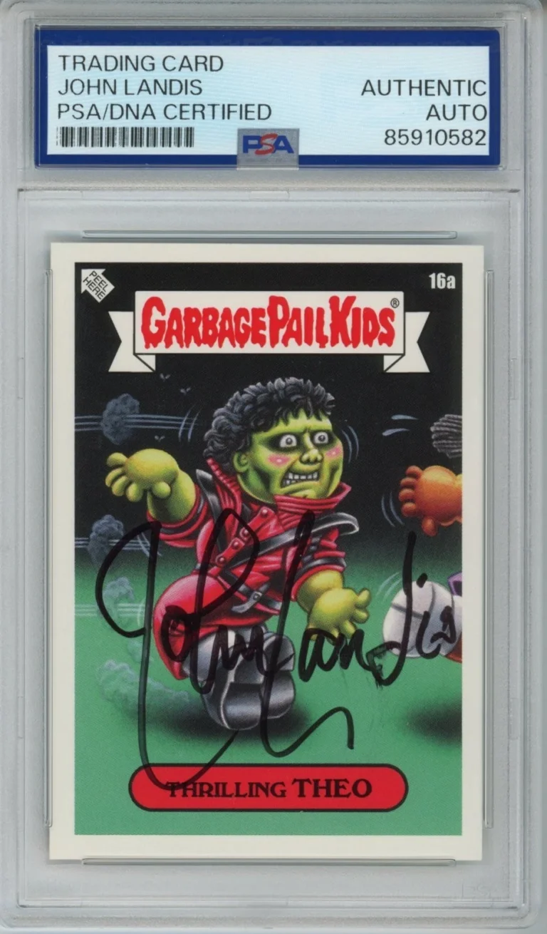 2022 Topps Garbage Pail Kids GPK Thrilling Theo SIGNED JOHN LANDIS PSA DNA COA