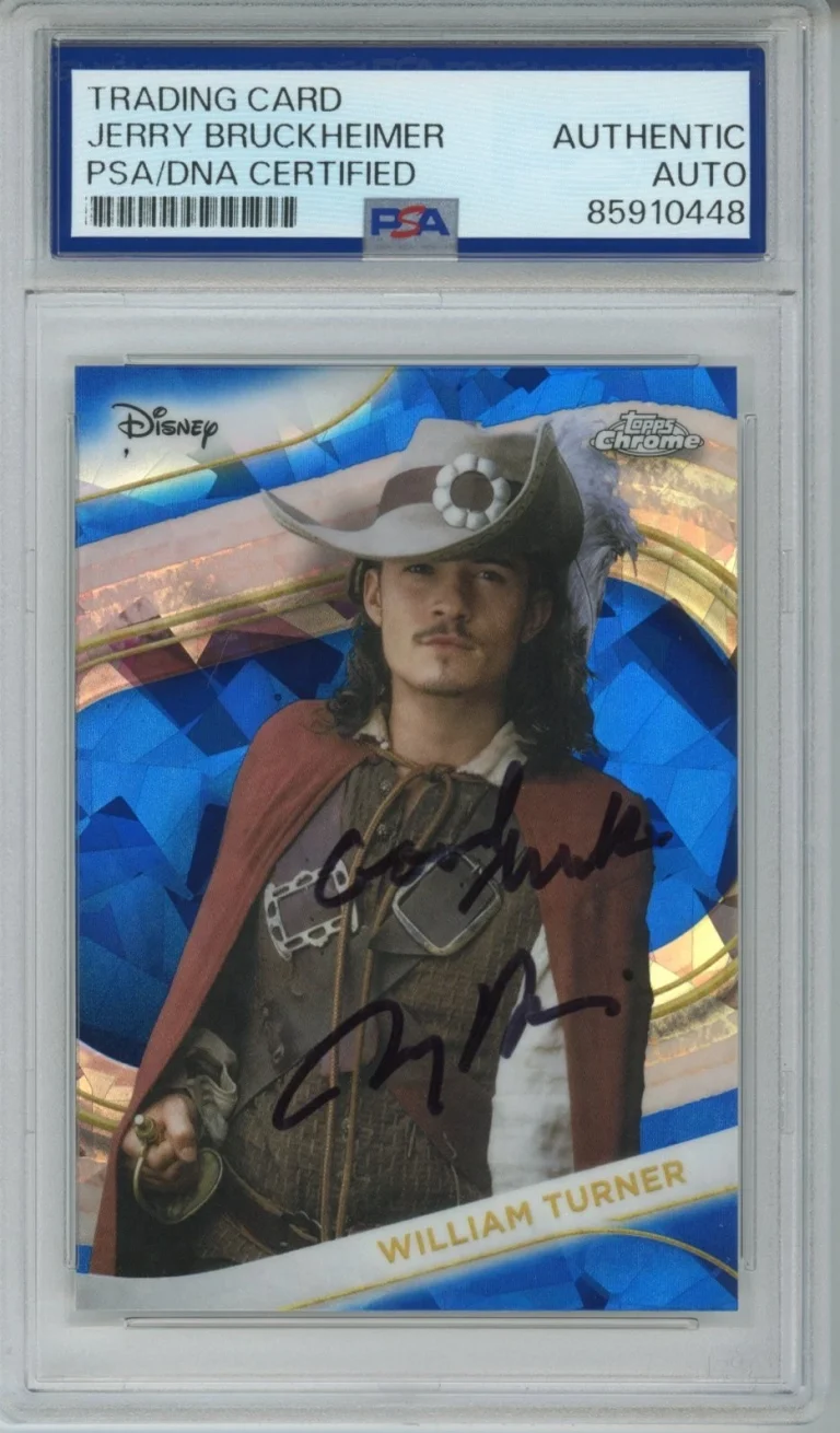 2025 TOPPS CHROME DISNEY PIRATES CARIBBEAN JERRY BRUCKHEIMER SIGNED PSA DNA COA
