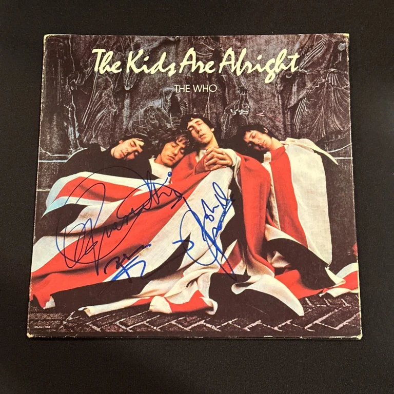 THE WHO Signed Kids are Alright LP ALBUM COVER Beckett (BAS) LOA x3