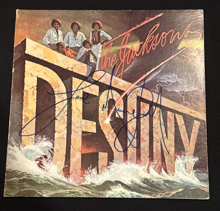 MICHAEL JACKSON Signed Jackson 5 Destiny LP ALBUM COVER Beckett (BAS) LOA