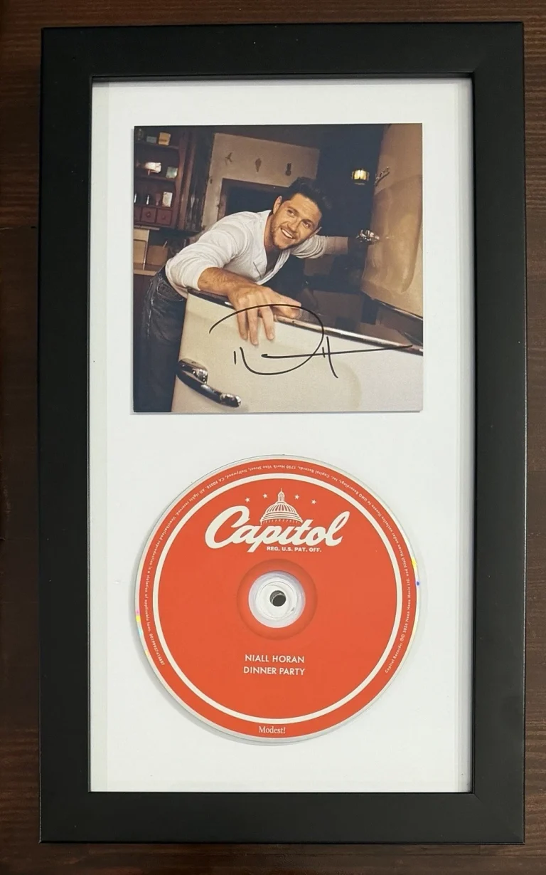 FRAMED Niall Horan SIGNED Dinner Party Cover Card & CD PSA DNA COA AUTOGRAPH