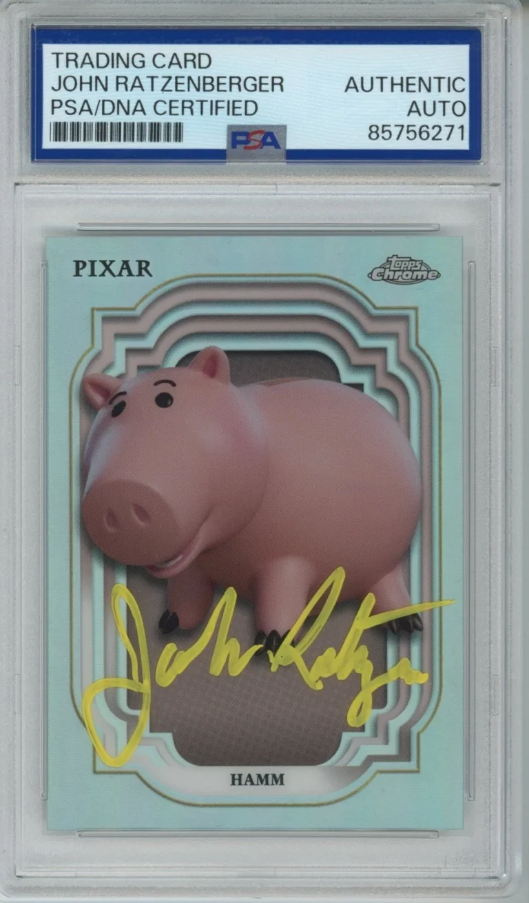 2024 TOPPS CHROME DISNEY REFRACTOR HAMM SIGNED JOHN RATZENBERGER PSA DNA COA