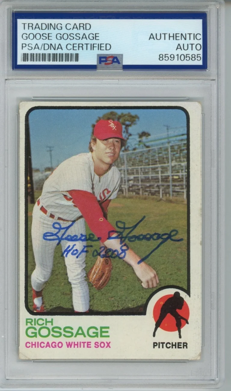 1973 Topps Rich Goose Gossage SIGNED RC Rookie PSA DNA COA Autograph HOF 2008