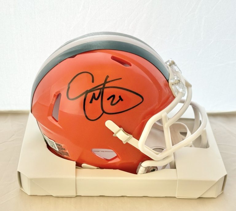 Eric Metcalf signed Cleveland Browns mini helmet autographed GT COA