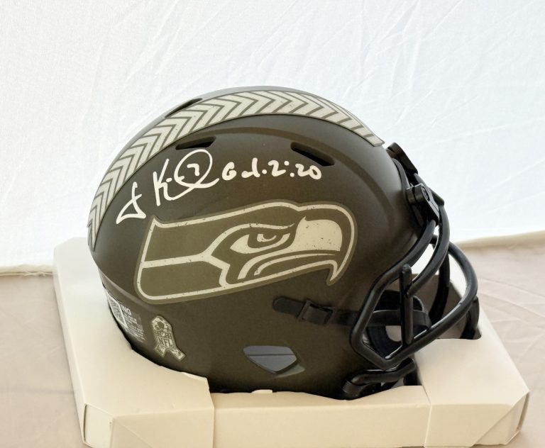 Jon Kitna signed Seattle Seahawks Salute To Service mini helmet autographed COA