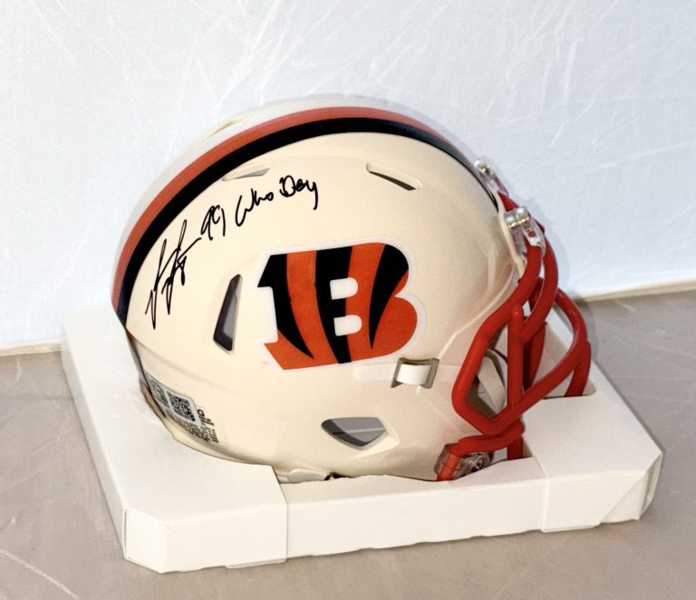 Myles Murphy signed Cincinnati Bengals Retro mini helmet + Who Dey Insc GT COA