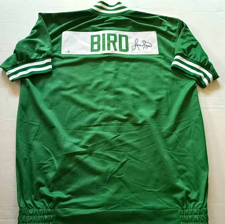 Larry Bird Boston Celtics signed Custom Warm Up Jacket autographed JSA Witnessed