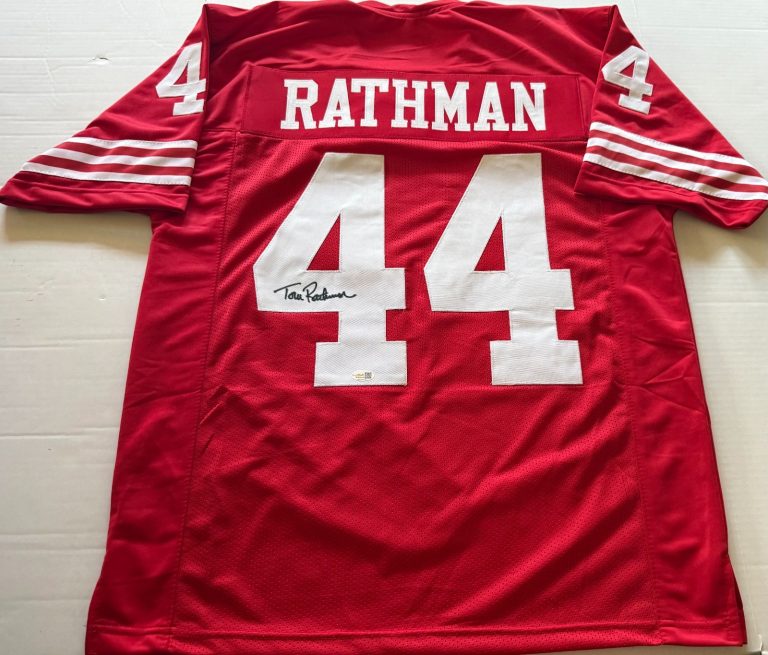 Tom Rathman San Francisco 49ers signed Custom jersey autographed JSA Witnessed