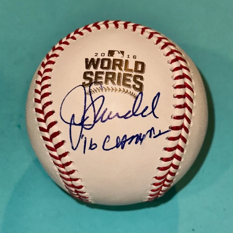 JOE MADDON (Cubs) Signed Official 2016 WORLD SERIES Baseball Beckett w/ INSC