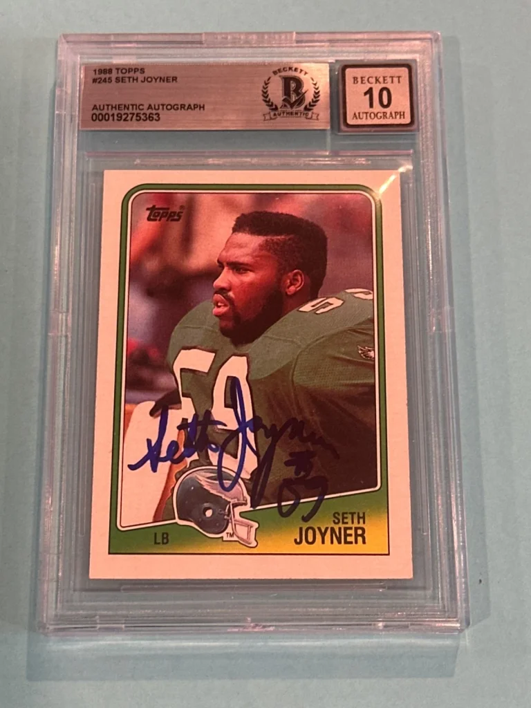 SETH JOYNER Signed 1988 TOPPS Card #245 Beckett BAS AUTO 10