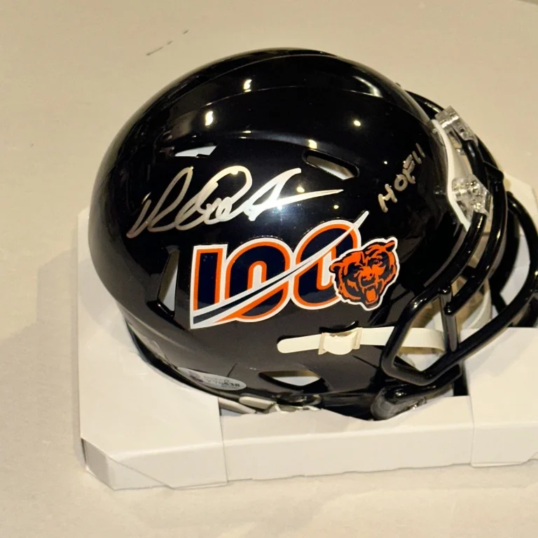 RICHARD DENT Signed BEARS 100th Anniv Mini-helmet w/ Beckett (BAS) & HOF Inscrip