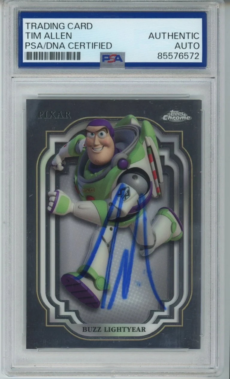 2024 TOPPS CHROME DISNEY BUZZ LIGHTYEAR SIGNED TOY STORY TIM ALLEN PSA DNA COA