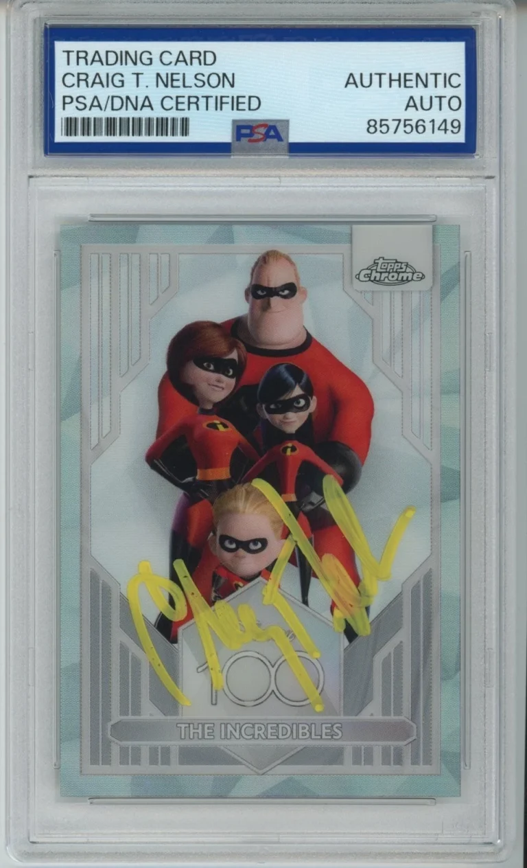 2023 DISNEY TOPPS CHROME REFRACTOR MR INCREDIBLE CRAIG T NELSON PSA DNA SIGNED
